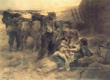  augustin - La famille des scènes rurales paysan Léon Augustin Lhermitte